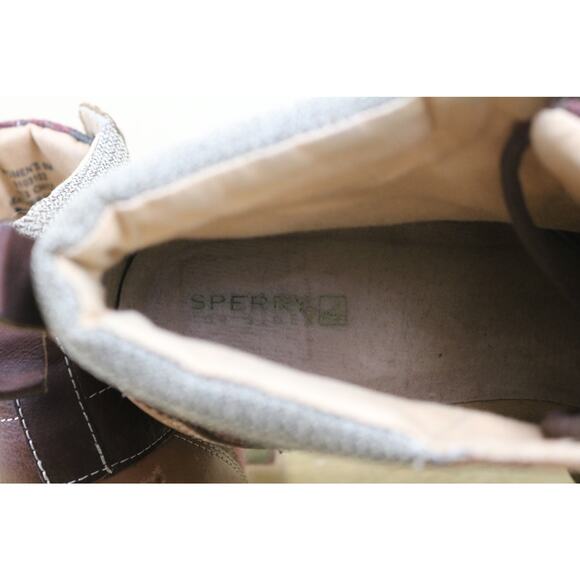 Sperry Top Sider 8M Brown Leather BAILEY Wedge Ankle Boots Shoes - Picture 7 of 8